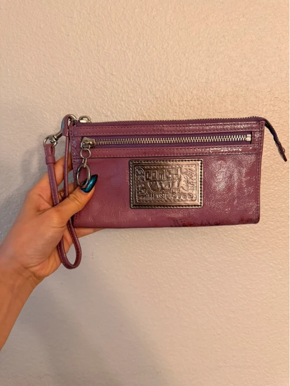 Vintage Purple Coach Poppy Wallet Wristlet